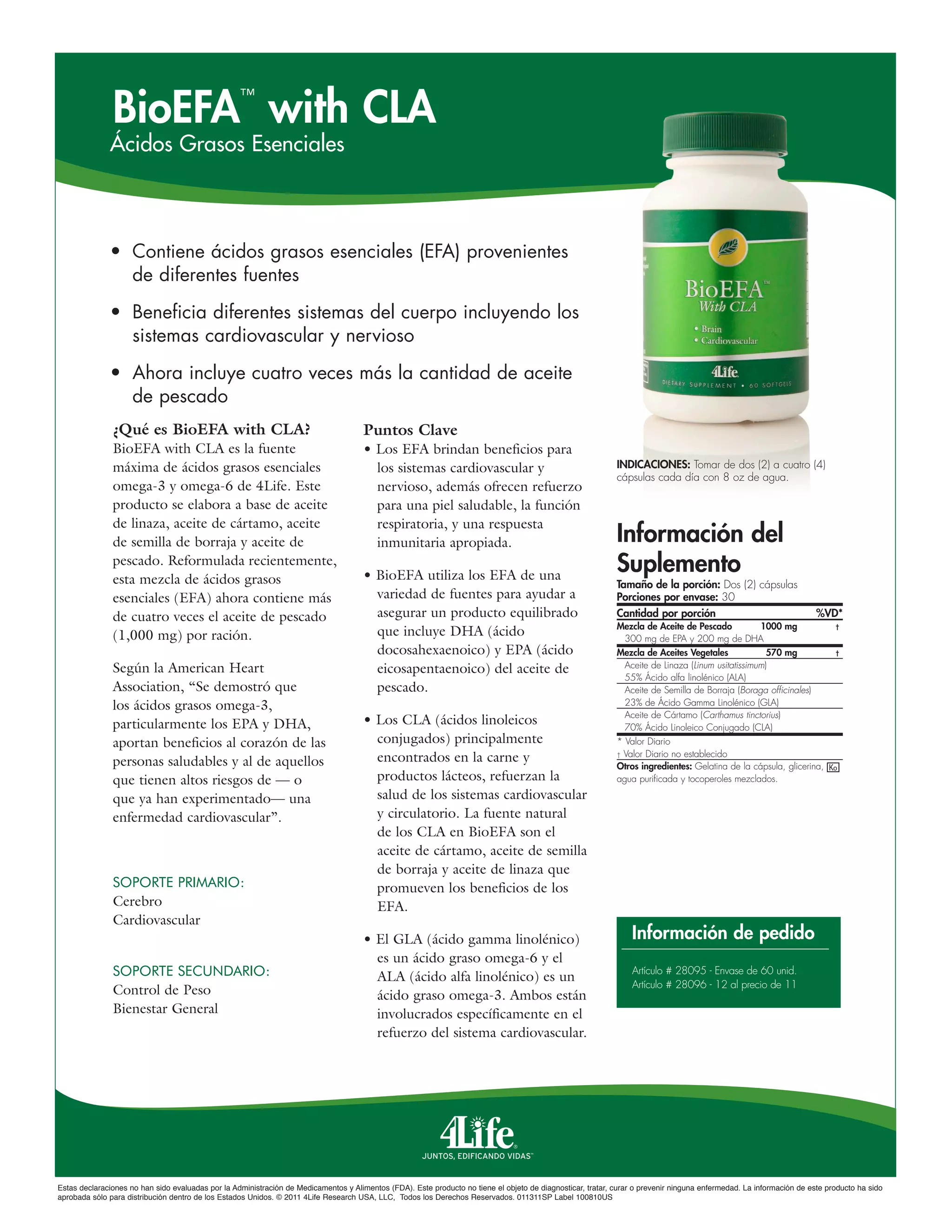 Ficha técnica Transfer Factor Bioefa (Omega 3) de 4Life | PDF | Herbs ...