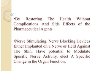Bioelectronic Medicines, introduction, principle, applications | PPTX
