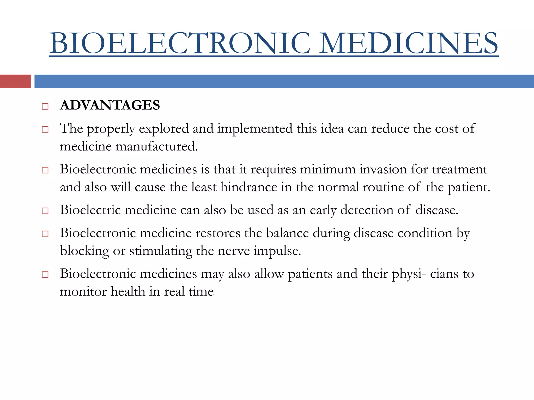 Bioelectronic medicines | PPTX