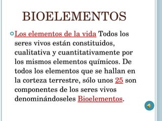 Bioelementos y biomoleculas