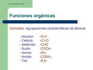 Funciones orgánicas
©José Luis Sánchez Guillén
 