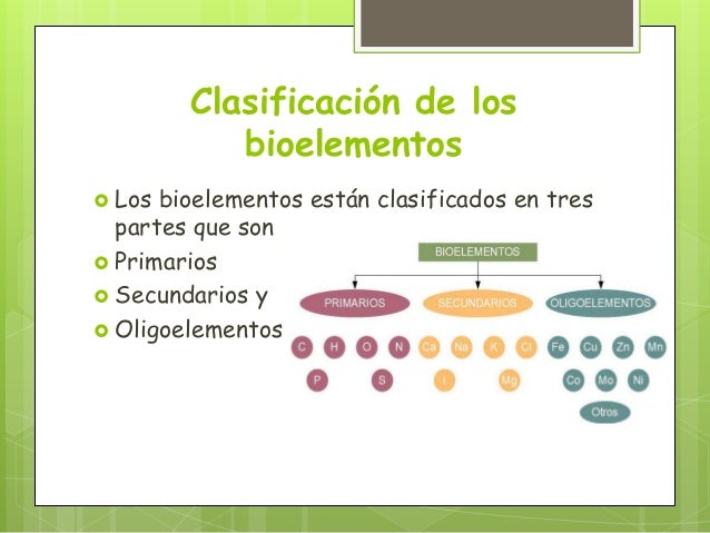 Bioelementos o elementos biogenesis