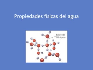 Propiedades físicas del agua
 