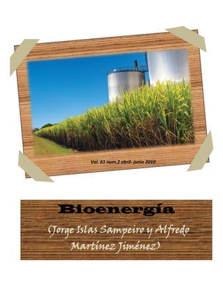 Bioenergía
(Jorge Islas Sampeiro y Alfredo
Martínez Jiménez)
Vol. 61 num.2 abril- junio 2010
 