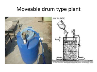 Moveable drum type plant
 