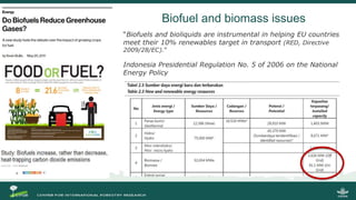 International Workshop on Developing science- and evidence-based policy and practice of bioenergy in Indonesia within the context of sustainable development