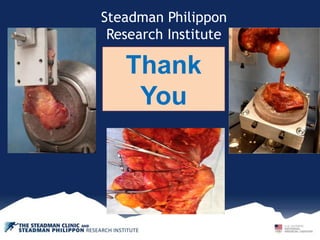 Steadman Philippon
Research Institute
Thank
You
 
