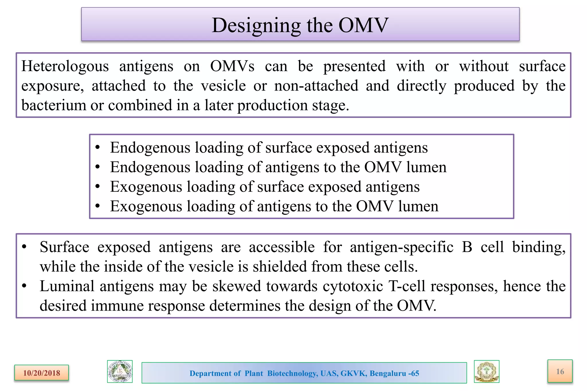 Bioengineering bacterial outer membrane vesicles as vaccine platform | PPTX