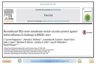 Bioengineering bacterial outer membrane vesicles as vaccine platform | PPTX
