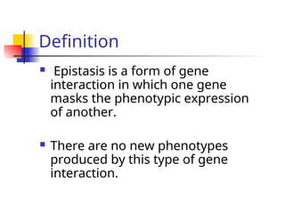 Bio epistasis dominant and recessive epistasis | PPT