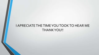 I APRECIATETHETIMEYOUTOOKTO HEAR ME
THANKYOU!!
 