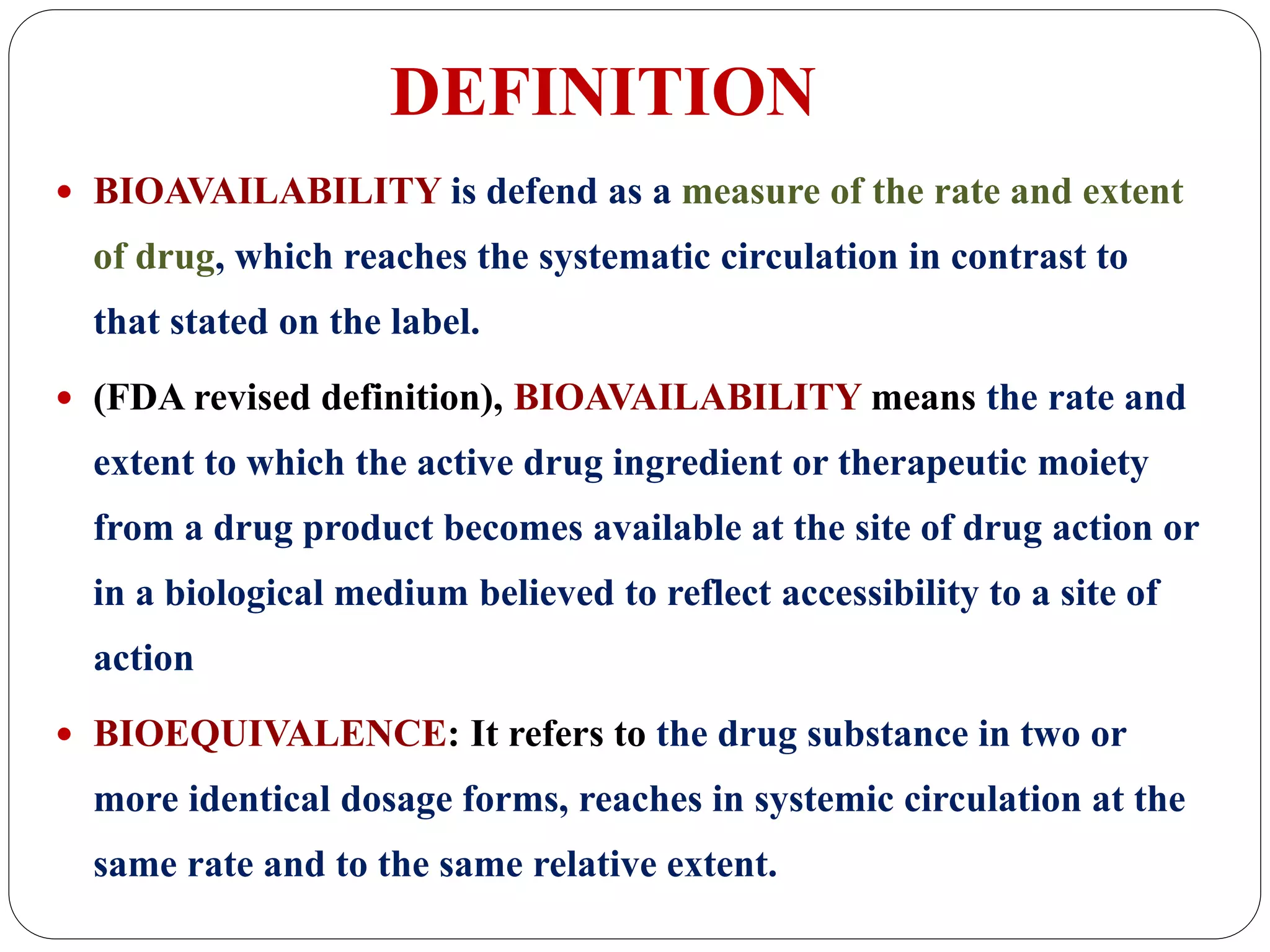 Bioequivalance | PPTX