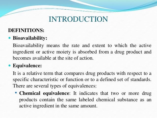 bioequivalence
