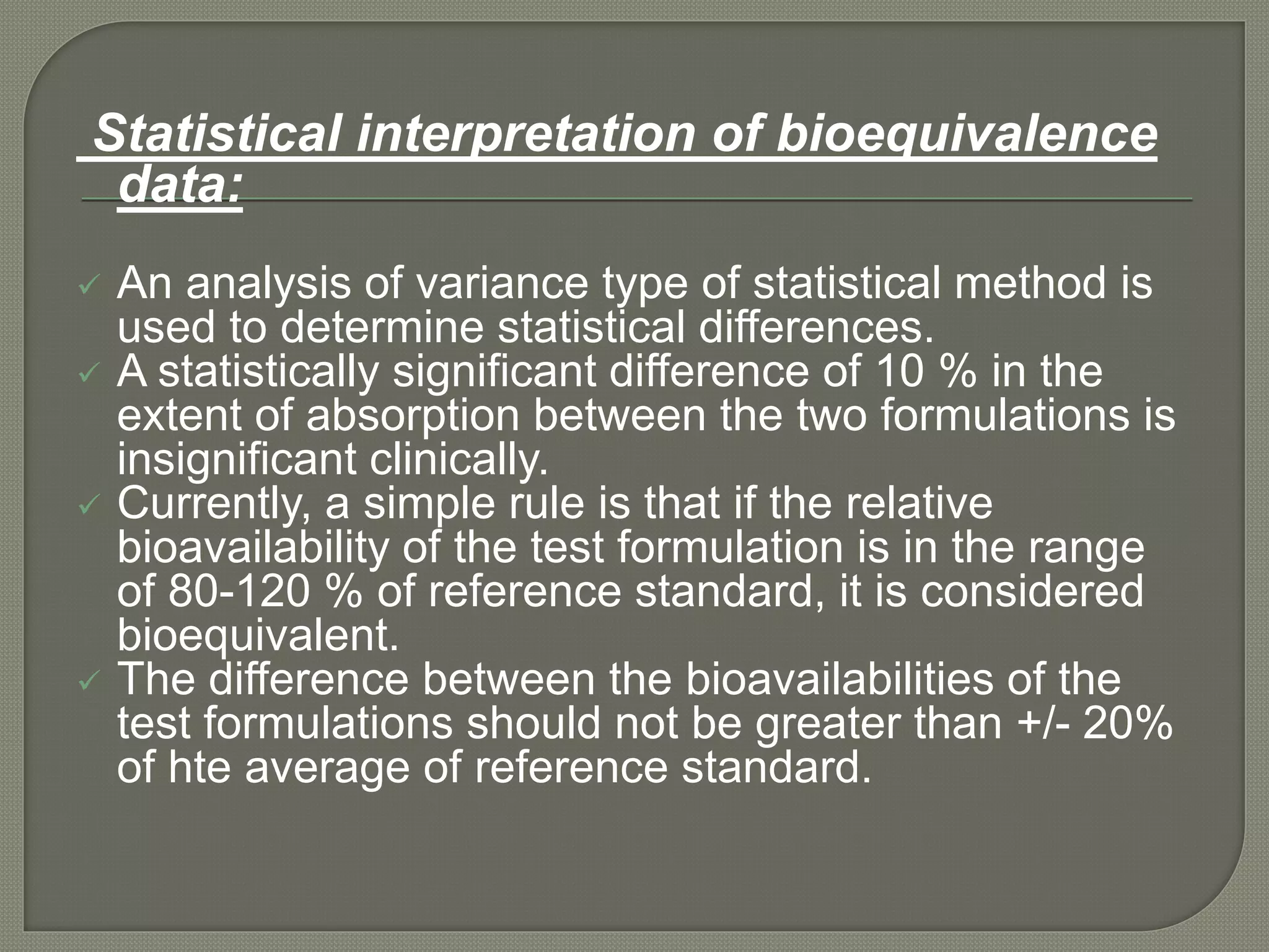 Bioequivalence stuides bioequivalance and its importance | PPTX