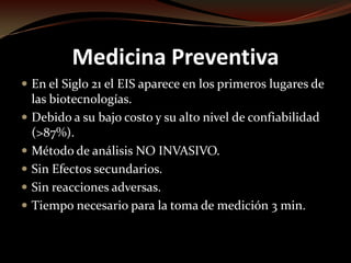 Luego de dos minutos el scanner rastrea todos los órganos, fluidos, huesos, músculos y sistema circulatorio, entregándonos una síntesis de los resultados.