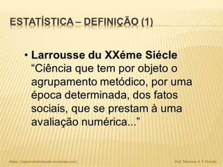 Bioestatística introdução