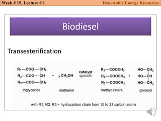 Week # 15, Lecture # 1 Renewable Energy Resources
 