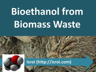 Bioethanol from
Biomass Waste
Isroi (http://isroi.com)
 