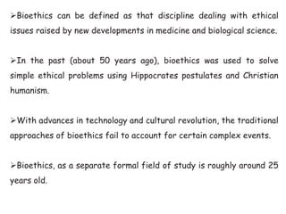 Bioethics 190227095133 | PDF