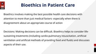 Bioethics and its principle application and difference between ...