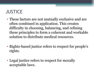 Justice In Bioethics MEDICAL BIOETHICS FOR MBBS Students.The four pillars of bioethics ...