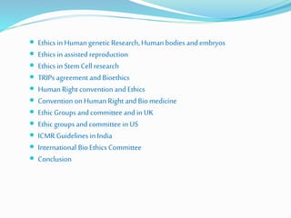 Bio-Ethics and Patenting | PPTX