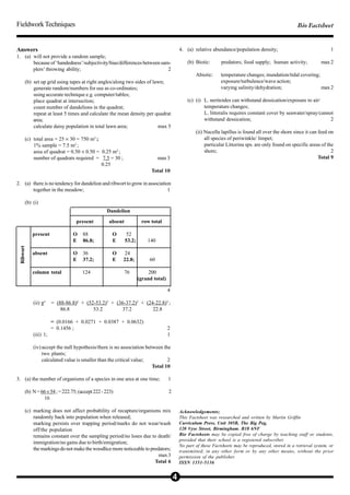 Biofactsheet fieldworktech | PDF