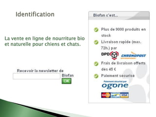 La vente en ligne de nourriture bio
et naturelle pour chiens et chats.
 