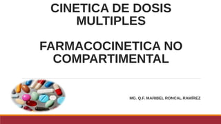 CINETICA DE DOSIS
MULTIPLES
FARMACOCINETICA NO
COMPARTIMENTAL
MG. Q.F. MARIBEL RONCAL RAMÍREZ
 