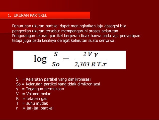 Faktor-Faktor yang Berpengaruh Terhadap Proses Pelepasan 
