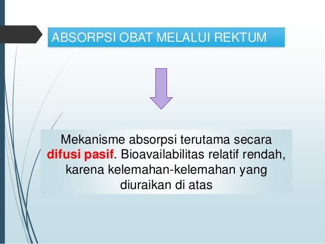 Biofarmasi Sediaan Yang Diberikan Melalui Rektum