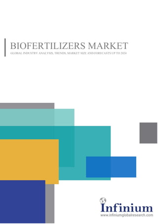 BIOFERTILIZERS MARKET
GLOBAL INDUSTRY ANALYSIS, TRENDS, MARKET SIZE AND FORECASTS UP TO 2024
 