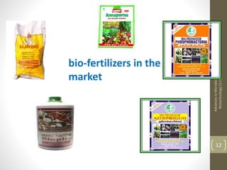Wednesday,June14,2017
AdvancesinMicrobial
Biotechnology(1+1)
12
bio-fertilizers in the
market
 