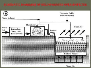 Schematic diagrams of below-ground open biofilter
 