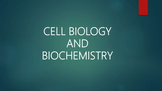 CELL BIOLOGY
AND
BIOCHEMISTRY
 