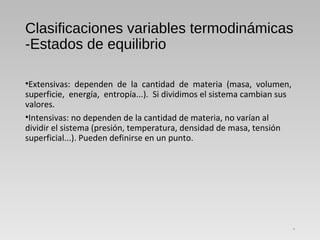 Variables Extensivas Biofisica termodinamica 2 | PPT