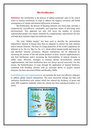 Biofortification by Y. Pooja | PDF