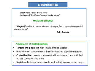 Bio fortification for Enhanced Nutrition in Rice by Conventional and ...