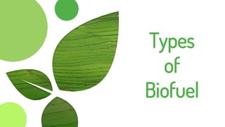 Types
of
Biofuel
 