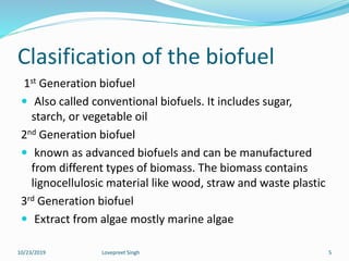 Biofuel by lovepreet singh grewal | PPTX