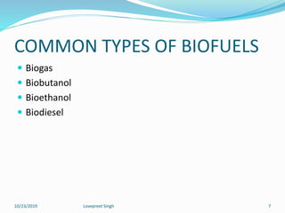 Biofuel by lovepreet singh grewal | PPTX