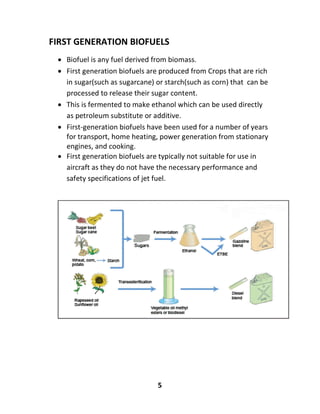 Biofuels for aviation a seminar report | PDF