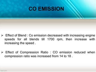 Performance Analysis of Bio-gas Diesel Dual Fuel Engine | PPTX