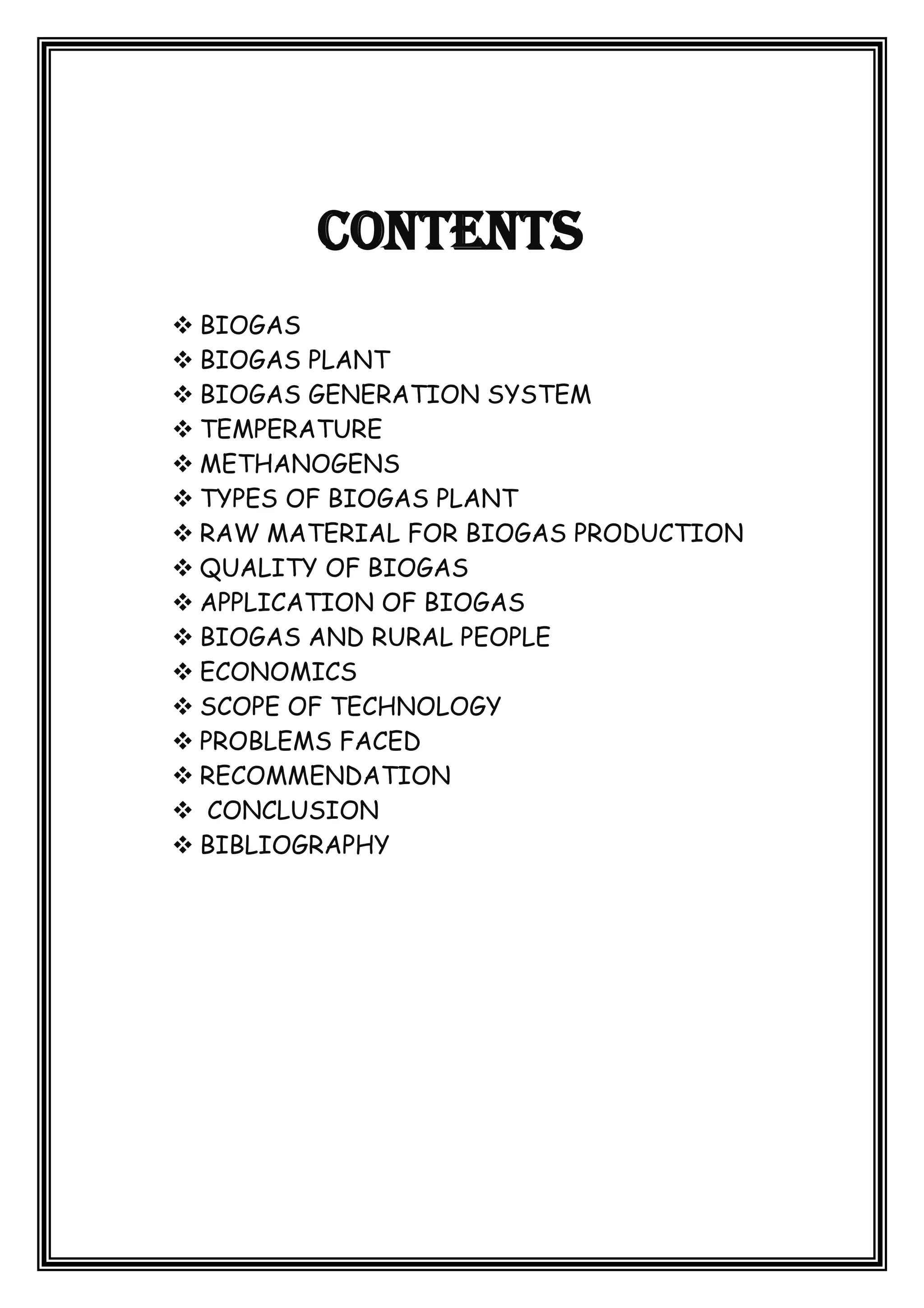 Biogas plant project | PDF