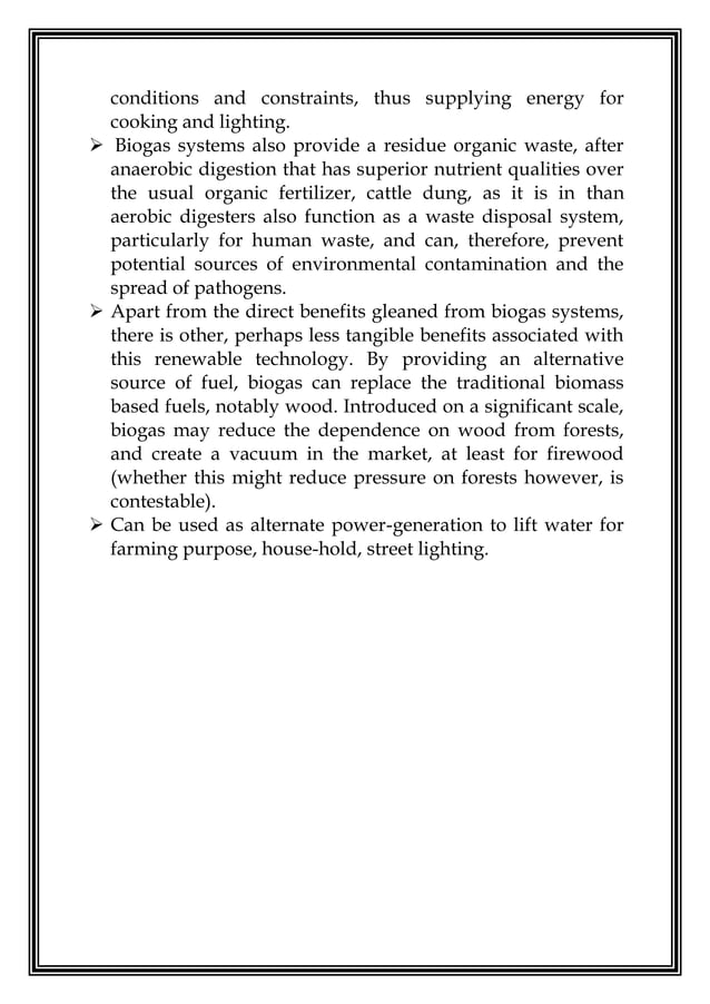 Biogas plant project | PDF