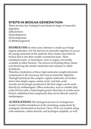 Biogas plant project | PDF