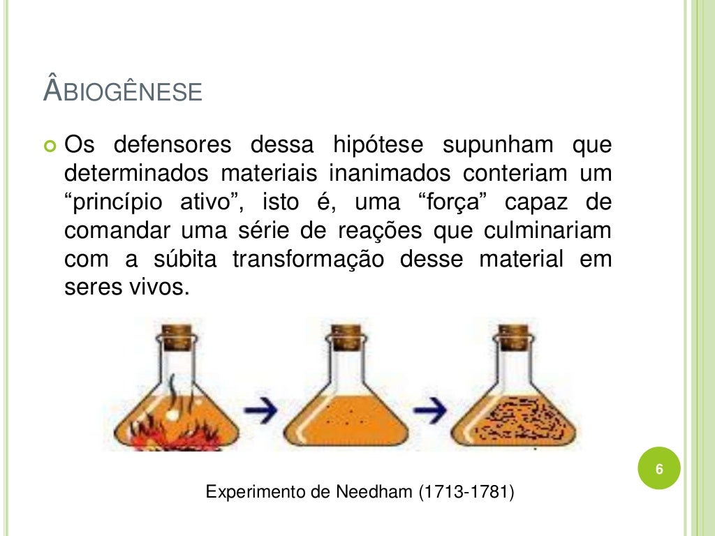Biogenese e abiogenese