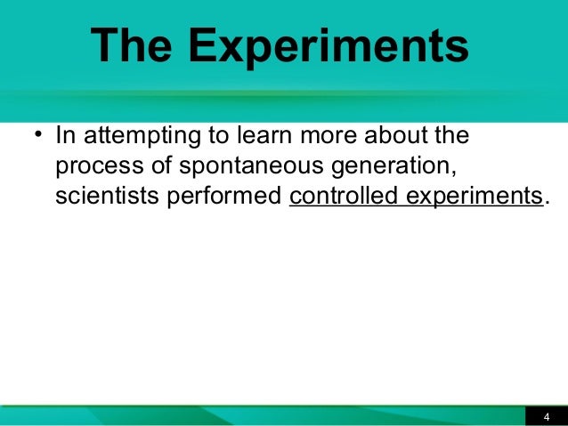 Biogenesis vs. Spontaneous Generation