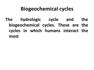 Biogeochemical cycle | PPTX