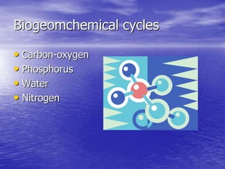 Biogeochemical cycles and conservation ecology 2010 edition | PPTX